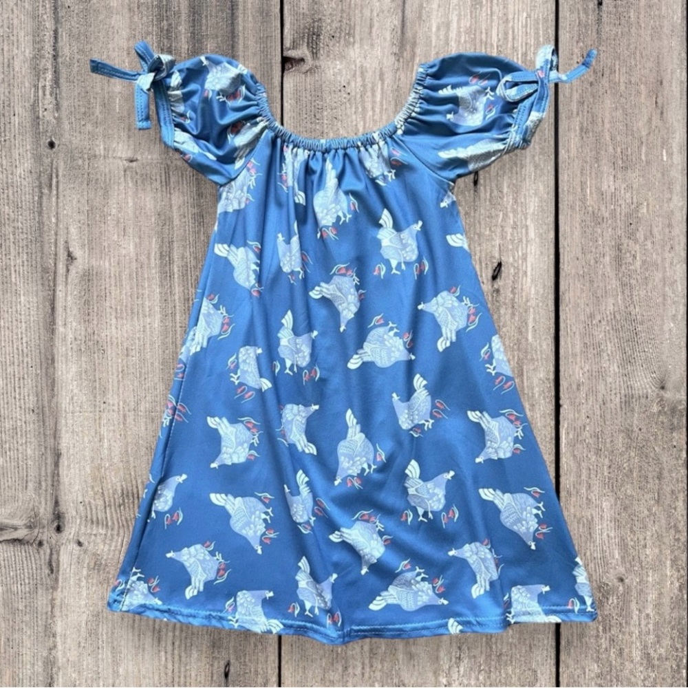 Girl Boutique Blue Chicken Dress